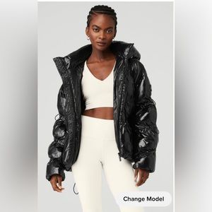 Alo Stunner puffer jacket Black size XS